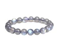 BNCXMO Luces de arco iris genuinas Labradorita Labradorita lunar Gemstone Bead Round Crystal Pulsera