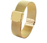 BNCXMO Milanese Loop Hembra Simple Watchband 12 13 14 15 16 17 18 19 20 20 mm Medicina de metal Pulsera de tendencia de moda para la banda de vigilancia DW AR (Color: Plata, Tamaño: 17 mm)