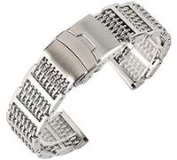 BNCXMO Mira Correa, bandas de relojes de acero inoxidable 20/22/24 mm plateado/negro/dorado plegable correas de reloj+2 barras de resorte pulsera