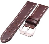 BNCXMO Mira correa, correa de cuero 24 mm Black Brown Dark Women Cinturón para hombres con hebilla de estrella de metal de plata de mar, brazalete