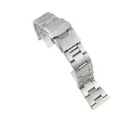BNCXMO Mira correa de acero inoxidable banda de reloj metálico para hombres sólido para hombres accesorios de pulsera para mujeres 18 mm 20 mm 22 mm de 24 mm /22 mm/negro