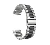 BNCXMO Mira Correa de metal Strap Pulsera de acero inoxidable 20 mm 22 mm Accesorios para el reloj de reemplazo de pulsera de liberación rápida /22 mm/rosa plateada