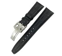 BNCXMO Mira la correa con extremo curvado, 21 mm - 22 mm, reemplazo para el reloj del portugieser, hebilla plegable, correa de reloj (-)