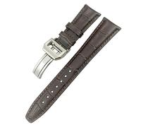 BNCXMO Mira la correa con extremo curvado, 21 mm - 22 mm, reemplazo para el reloj del portugieser, hebilla plegable, correa de reloj (-)