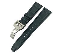 BNCXMO Mira la correa con extremo curvado, 21 mm - 22 mm, reemplazo para el reloj del portugieser, hebilla plegable, correa de reloj (-)