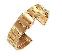 BNCXMO Mira la correa de acero inoxidable pulsera de acero inoxidable 18 mm 20 mm 22 mm 24 mm de metal sólido Solid Metal plegable ACCESORIO ACCESORY /23MM /SLVER