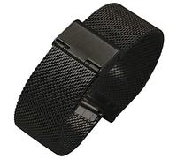 BNCXMO Mira la correa de la correa de acero inoxidable Banda de reloj de reloj 16 mm 18 mm 20 mm 22 mm Cinturón de acero Mesh Accesorios de relojes Bracelet (color: oro, tamaño: 18 mm)