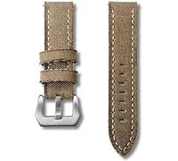 BNCXMO Mira la correa, las bandas de reloj de lienzo, lanzamiento rápido, premium, caki, dos piezas, correas de reloj matt acero hebilla 20 mm de 24 mm de 24 mm