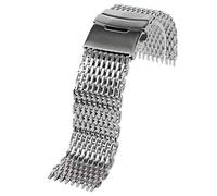 BNCXMO Mira la plataforma de la correa de 18 mm/20 mm/22 mm/24 mm Pulsera de la correa de la correa de malla de la banda de acero inoxidable (tamaño: 22 mm)