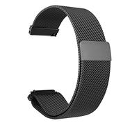 BNCXMO Mira la pulsera de metal de la correa hecha de pulsera de acero inoxidable 20 mm adecuado para accesorios de relojes inteligentes/plata/20 mm