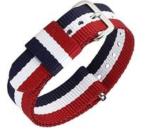 BNCXMO Mira las bandas de reloj de reemplazo de nylon de nylon premium para hombres y mujeres de reemplazo de malla Banda de reloj transpirable D-19 mm (Color: D, Tamaño: 20 mm)