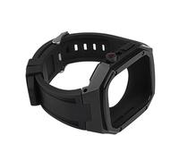 BNCXMO Modificación Kit Correa de silicona+Caja de metal para banda 45 mm 410 mm 41 mm 44 mm Banda para la banda para iWacth 8 7 SE 6 5 4 Mod Pulsera