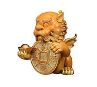 BNCXMO Ornamentos de la Fortuna de la Estatua de Fengshui de Cobre Retro Chino Pixiu Study Office Desktop Decoraciones de Escritorio de Casas Decoración del Escritorio (Color: Izquierda, tamaño: l)