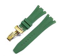 BNCXMO Para AP Royal Oak Offshore 15400/15202/15703 RABER Silicone Watch Strap Men Accesorios de correa de reloj 27 mm (color: Oro de naranja, tamaño de rosa, tamaño: 27 mm)