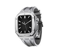 BNCXMO Para banda 45 mm de 44 mm Mujeres Caso de metal militar para mujeres con correa de silicona a prueba de choque para iWatch Series 7/SE/6/5/4 Hermoso regalo