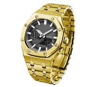 BNCXMO Para GA2110SU-1A MOD Kit Accesorios con cubierta inferior GA2100 Modelo Oak Todas las bandas de reloj de estilo de bisel de metal