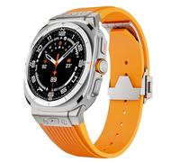 BNCXMO Para Galaxy Watch Ultra Strap 47 mm accesorios Fluororubber Sport Pulsera para Galaxy Watch 7 Ultra Watchands