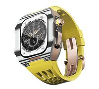 BNCXMO Para la banda 8 7 6 SE 5 4 Serie 44 mm Kit de modificación de la banda de 45 mm de 45 mm, banda de reloj de goma de caja de fibra de carbono, para accesorios de reemplazo de banda iwatch