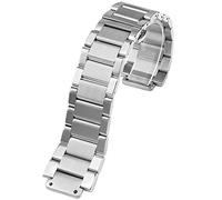 BNCXMO Para la correa yuBo Watch Big Bang Classic Fusion Men Women Solid Solid Socking Steel Bod-Bod-Band de 21-13 mm (Color: Plata, Tamaño: 21-13 mm)