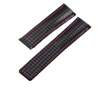BNCXMO Patrón de fibra de carbono Correa de cuero genuina 20 mm 22m para la serie Monaco Watch Band Wall Wall Wall Band Watch Brailet