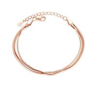BNCXMO Pulsera - Damas 925 Pulsera de plata esterlina Elegante Pulsera de cadena de serpientes de múltiples capas Joyas de plata para hermanas parejas MO