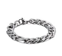 BNCXMO Pulsera de acero inoxidable premium para hombres, pulseras de cadena de acera para hombres, regalo para parejas, esposo, novio