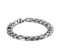 BNCXMO Pulsera de acero inoxidable premium para hombres, pulseras de cadena de acera para hombres, regalo para parejas, esposo, novio, 210xmm, acero inoxidable, sin piedra preciosa.