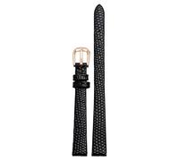 BNCXMO Pulsera de banda de reloj de cuero genuino 6 mm 8 mm 10 mm de 12 mm Lizards de cuero Correa de cuero Pequeño reloj de pulsera Pina del cinturón (color: hebilla de oro marrón, tamaño: 6 mm)