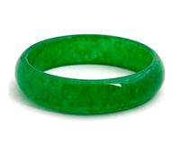 BNCXMO Pulsera de brazaletes de jade verde natural para mujeres joyas de esmeralda de piedras de esmeralda talladas a mano