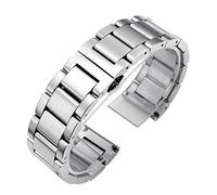 BNCXMO Pulsera de metal de reemplazo de reemplazo de vigilancia de acero inoxidable de cinco cuentas para la serie Submariner Daytona GMT Rose Rose 21 mm/Silver Gold/21 mm