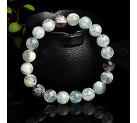 BNCXMO Pulsera de pluma de copo de nieve natural Feng Feng Shui Amuleto Vintage Pulsera de cuentas elástica Pulsera de cristal de chakra atraer riqueza, 7 mm