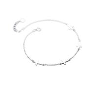 BNCXMO Pulsera del tobillo delicada - Auténtica 925 Sterling Silver Fashion Sweet 4 Cross Anklets Pulsera para mujeres Joyas de fiesta de bodas (color: tobillera)