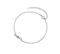 BNCXMO Pulsera del tobillo delicada,- Fashion Genuine 925 Sterling Silver Sweet Moon Warfer Tassel Anklets For Women Best Friend Jewelry regalo