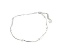 BNCXMO Pulsera del tobillo delicada - Genuine 925 Sterling Silver Sweet Fashion Chain Brailets For Women Jewellry de plata esterlina Joya (color: tobilleras, tamaño: 16 cm)