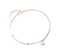 BNCXMO Pulsera del tobillo delicada - Minimalista 925 STERLING SILLE Fashion Luck Cadena Cadena de tobilleras para mujeres Joyas de regalo de cumpleaños de San Valentín