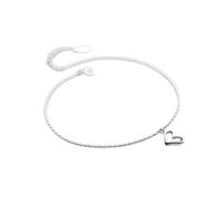 BNCXMO Pulsera del tobillo delicada - Minimalista 925 Tobilleros de plata esterlina Fashion 925 Jewelry Heart Pendse de 20 cm para Gift Girl Lady