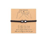 BNCXMO Pulsera inicial para mujeres Carta de corazón ajustable AZ Pulseras trenzadas Pulseras tejidas hechas a mano Joyas para regalos de cumpleaños de mejor amigo