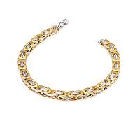 BNCXMO Pulsera premium para hombres acero inoxidable bizantino bangle bangle hip hop rapero joya de moda gran regalo para hombres y mujeres, 10 mm21 cm, acero inoxidable, sin correa preciosa.