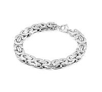 BNCXMO Pulsera premium para hombres acero inoxidable bizantino brazalete hip hop rapero joya de moda gran regalo para hombres y mujeres