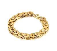BNCXMO Pulsera premium para hombres acero inoxidable bizantino brazalete hip hop rapero joya de moda gran regalo para hombres y mujeres