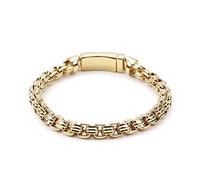 BNCXMO Pulsera premium para hombres Cadena de hip-hop de brazalete retro de acero inoxidable de acero inoxidable