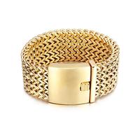 BNCXMO Pulsera premium para hombres Link de acero inoxidable cadena de trigo de trigo Hip Hop Rapper Joya de moda