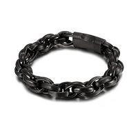 BNCXMO Pulseras de enlace de acero inoxidable para hombres, anillos dobles, pulseras de múltiples capas para hombres, cadena de hip-hop para hombres y niños