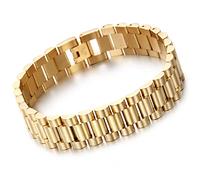 BNCXMO Pulseras de enlace de acero inoxidable para hombres para hombres, pulsera de reloj, pulsera de cadena de forma, regalo para parejas, esposo, novio