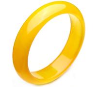 BNCXMO Pulsero de brazalete de jade amarillo para mujeres ágadas naturales clásicas de jewelets de jewelets de jadea de estilo jade de estilo chino (tamaño: 64 mm)