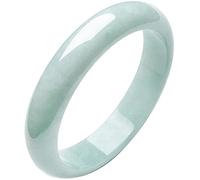 BNCXMO Pulsero de brazalete de jade birmano natural para mujeres joyas de estilo chino clásico jadeita de jadeita con caja de regalo de certificado (tamaño: 60 mm)