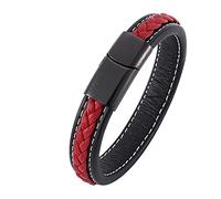BNCXMO Regalo para hombres Pulsera vintage Hombres x Pulseras de forma de forma Cadena de muñeca Acero inoxidable con cierre magnético