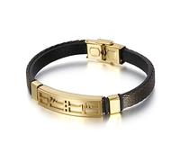 BNCXMO Regalos para hombres Bracelets de acero inoxidable pulseras punk pulseras tejidas de muñeca trenzada acero inoxidable con cierre magnético