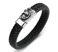 BNCXMO Regalos para hombres brazalete, brazalete Charm Charm Entón Dragón Dragón Cadena de muñeca de acero inoxidable con cierre magnético, longitud de 20 cm, falso, sin circonía