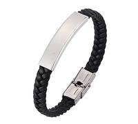 BNCXMO Regalos personalizados brazalete pulsador de punk para hombres brazalete para hombres de hombres grabados con muñequera acero inoxidable con cierre magnético, sin circonio